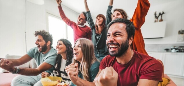 Dish voice remote on a table