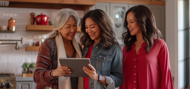 Dish voice remote on a table